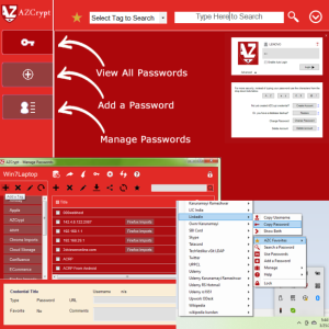AZCrypt Secure Password Manager and Data Security Software for Windows
