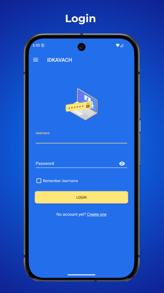 Login - IDKAVAH Password Manager and Data Security App for Android on Google Playstore